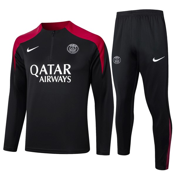 Sudadera De Training PSG 2024-2025 Negro Rojo